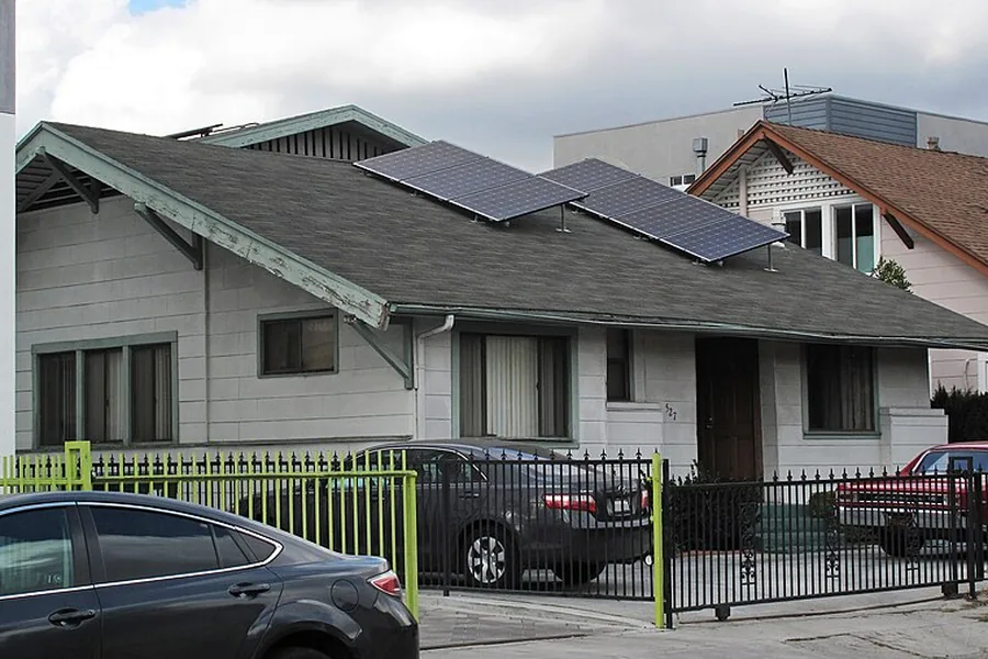 Rooftop solar modules on an institutional building
